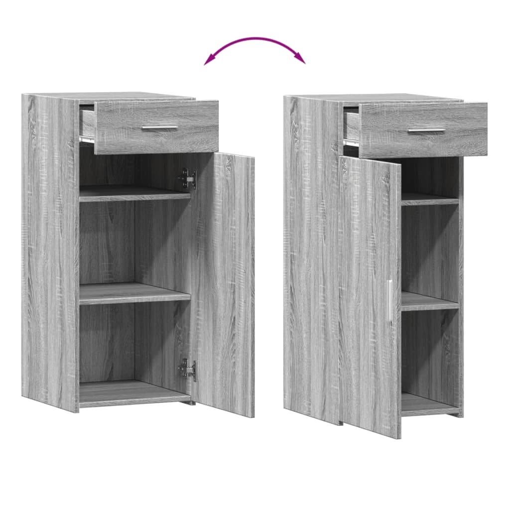 Sideboard, gray oak, 40x42.5x93cm, engineered wood