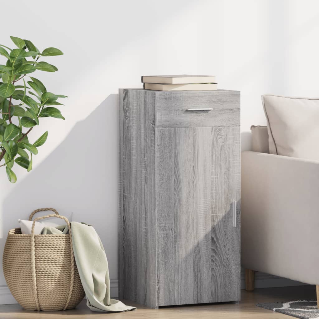 Sideboard, gray oak, 40x42.5x93cm, engineered wood