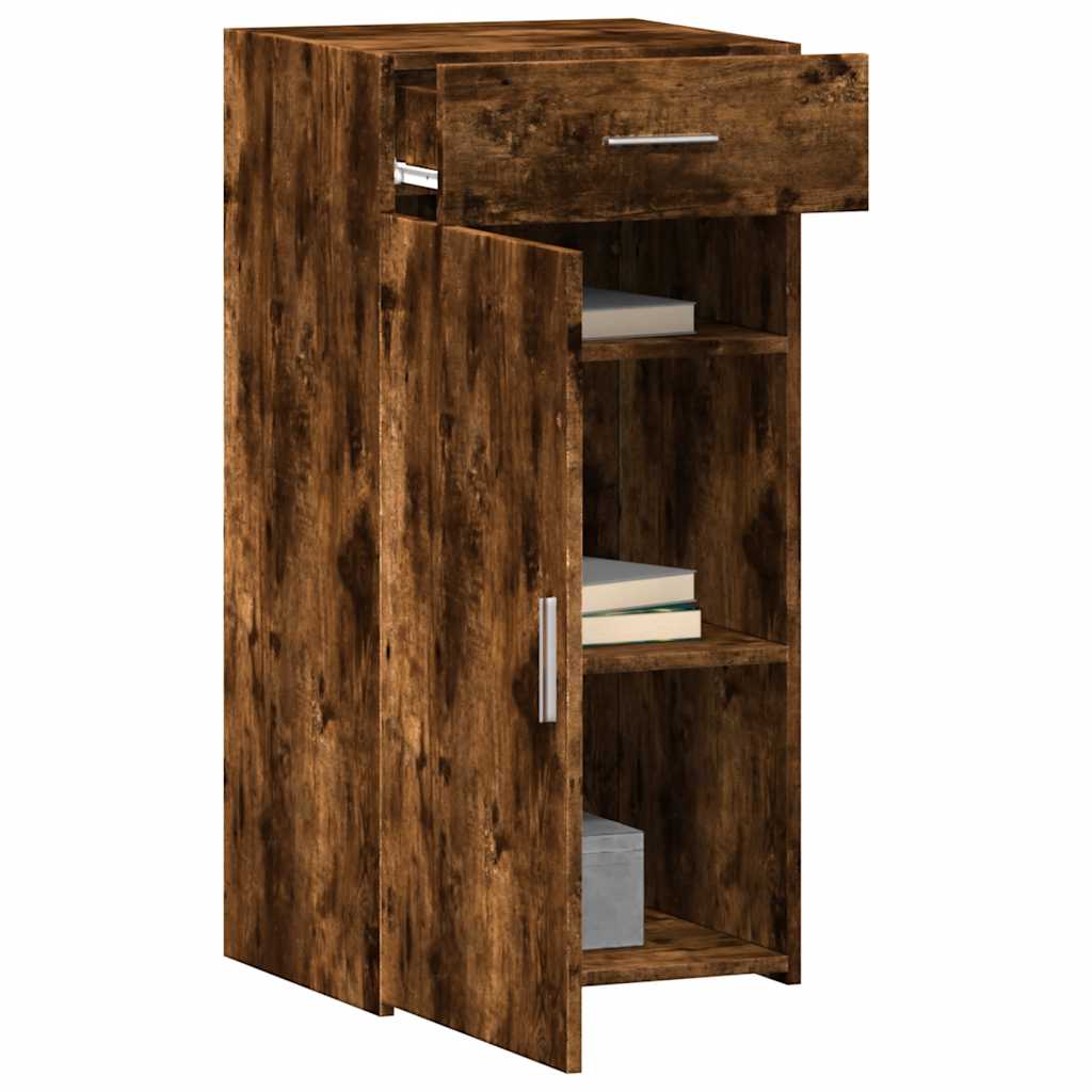 Side cabinet, smoked oak, 45x42.5x93cm, engineered wood