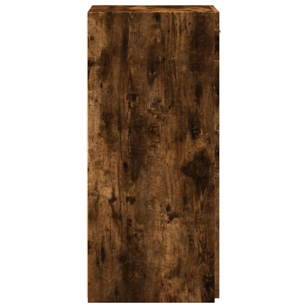 Side cabinet, smoked oak, 45x42.5x93cm, engineered wood