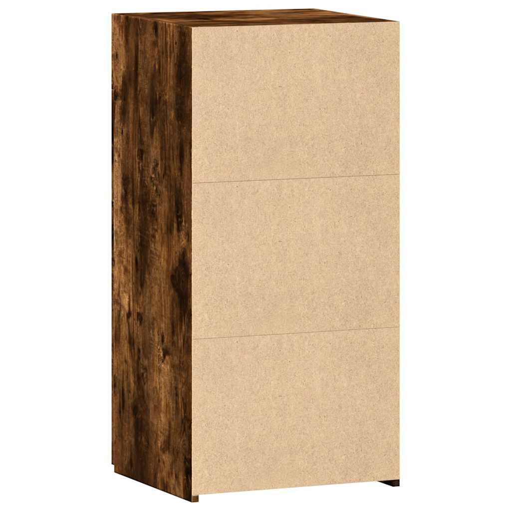 Side cabinet, smoked oak, 45x42.5x93cm, engineered wood