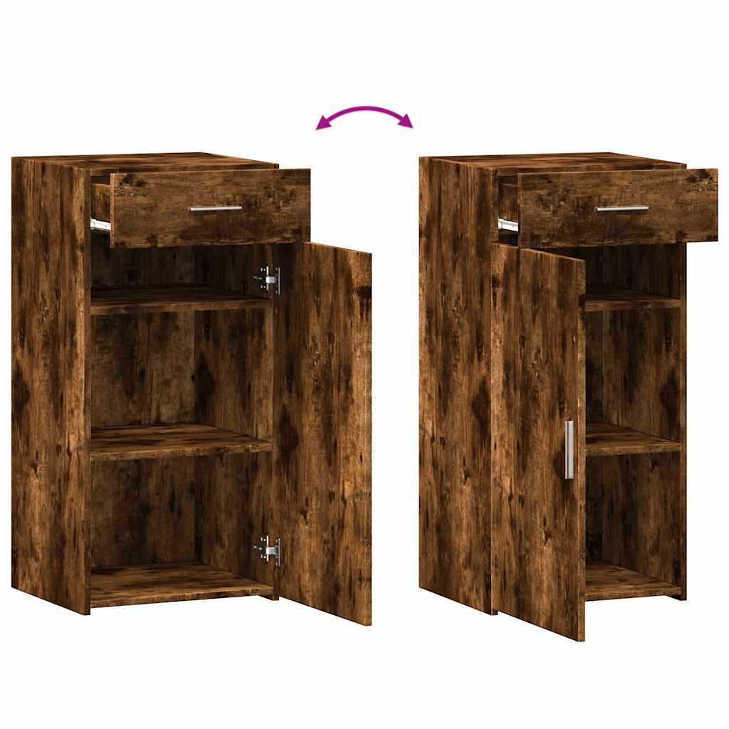 Side cabinet, smoked oak, 45x42.5x93cm, engineered wood