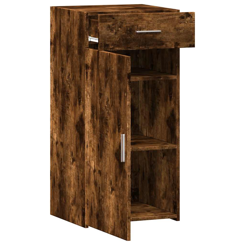 Side cabinet, smoked oak, 45x42.5x93cm, engineered wood