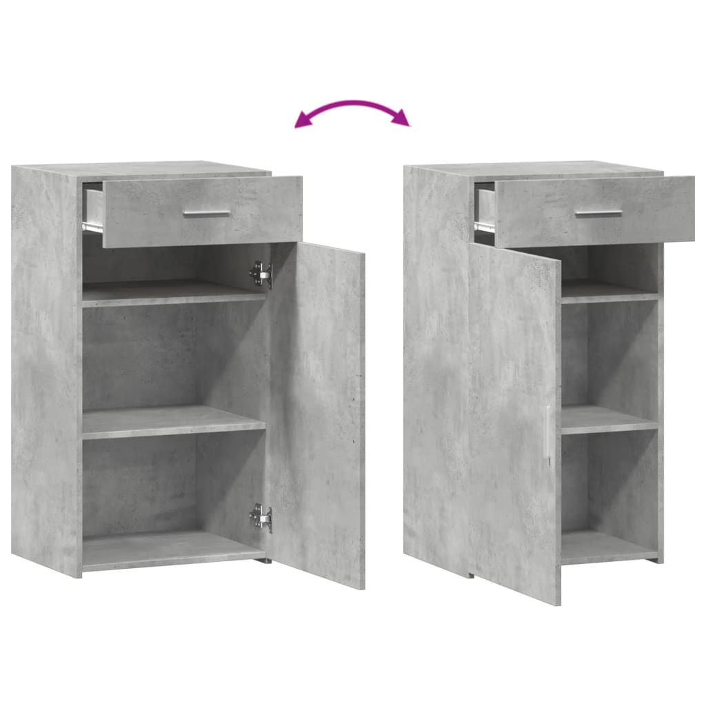 Sideboard, concrete grey, 50x42.5x93cm, engineered wood
