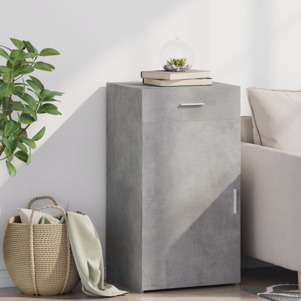 Sideboard, concrete grey, 50x42.5x93cm, engineered wood