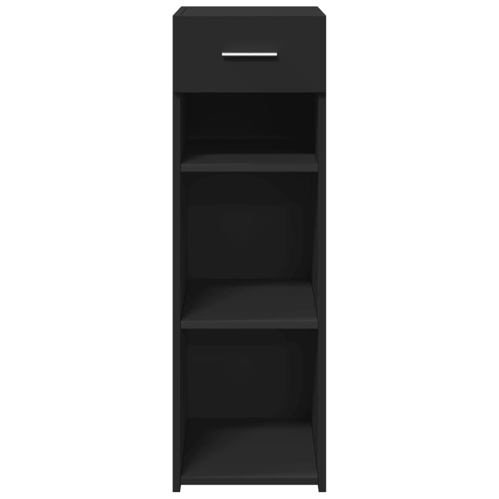 Side cabinet, black, 30x42.5x93cm, engineered wood