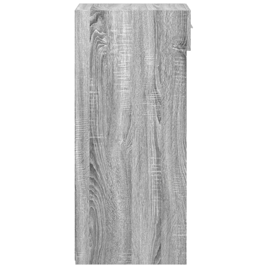Sideboard, grey oak, 30x42.5x93cm, engineered wood