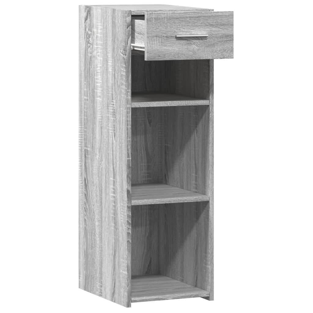 Sideboard, grey oak, 30x42.5x93cm, engineered wood