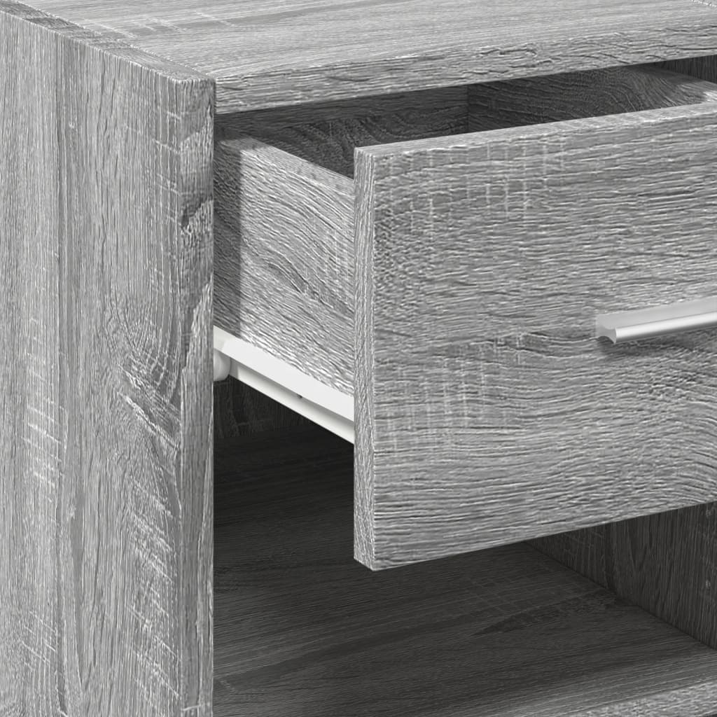 Sideboard, grey oak, 30x42.5x93cm, engineered wood