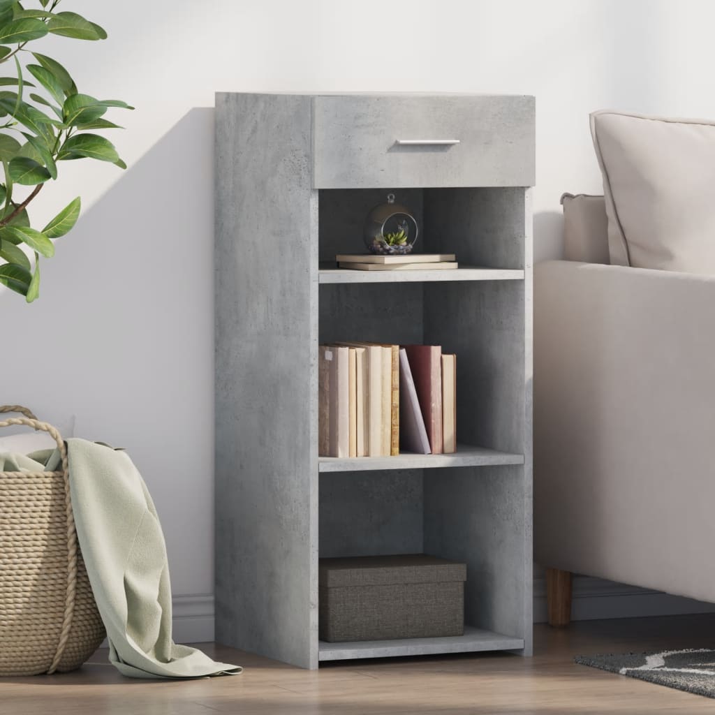 Side cabinet, concrete gray, 40x42.5x93cm, engineered wood