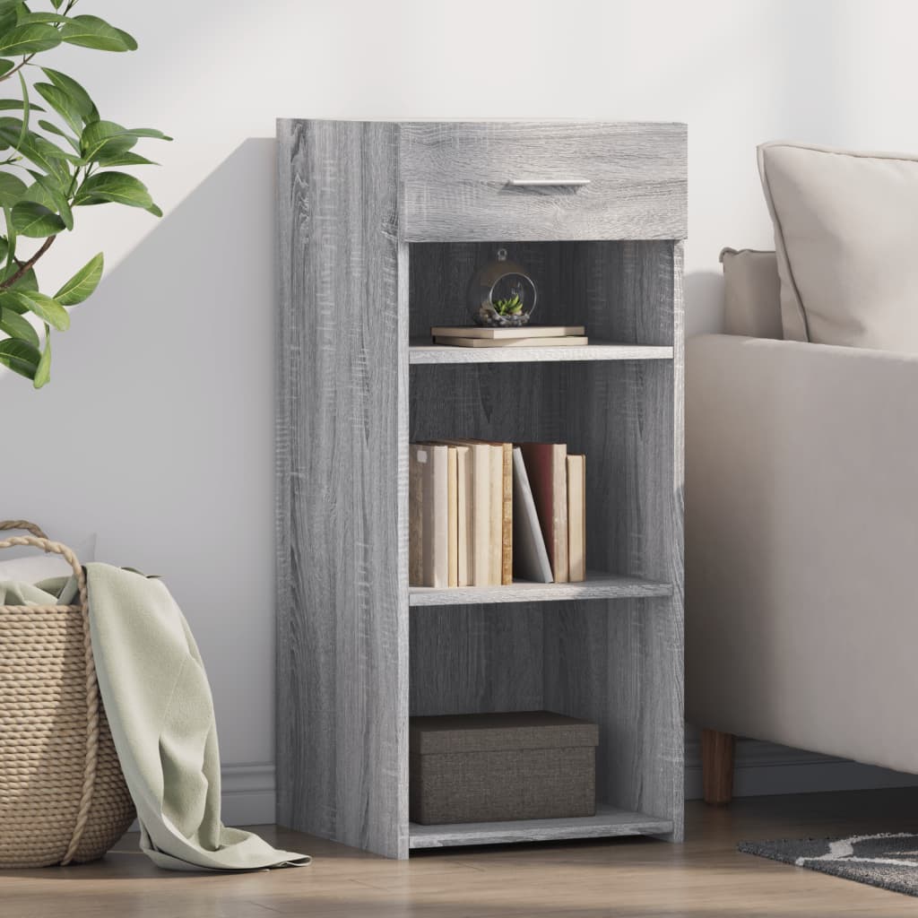 Sideboard, gray oak, 40x42.5x93cm, engineered wood