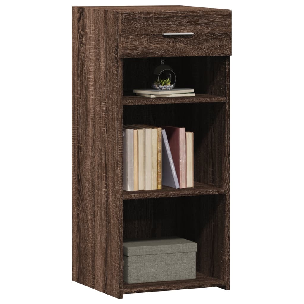 Side cabinet, brown oak, 40x42.5x93cm, engineered wood
