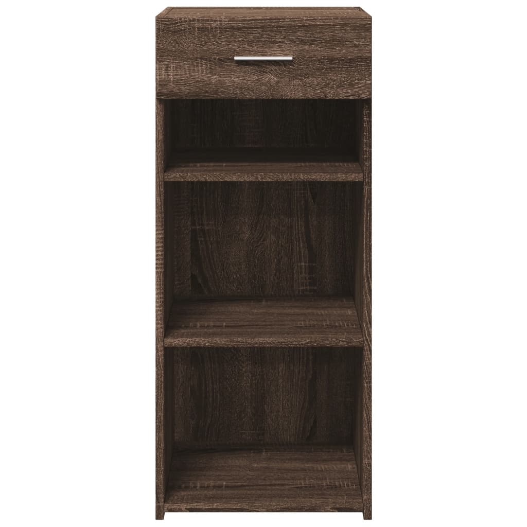 Side cabinet, brown oak, 40x42.5x93cm, engineered wood