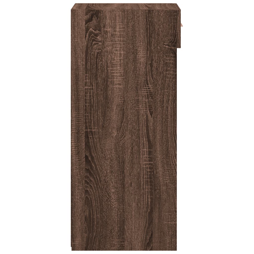 Side cabinet, brown oak, 40x42.5x93cm, engineered wood