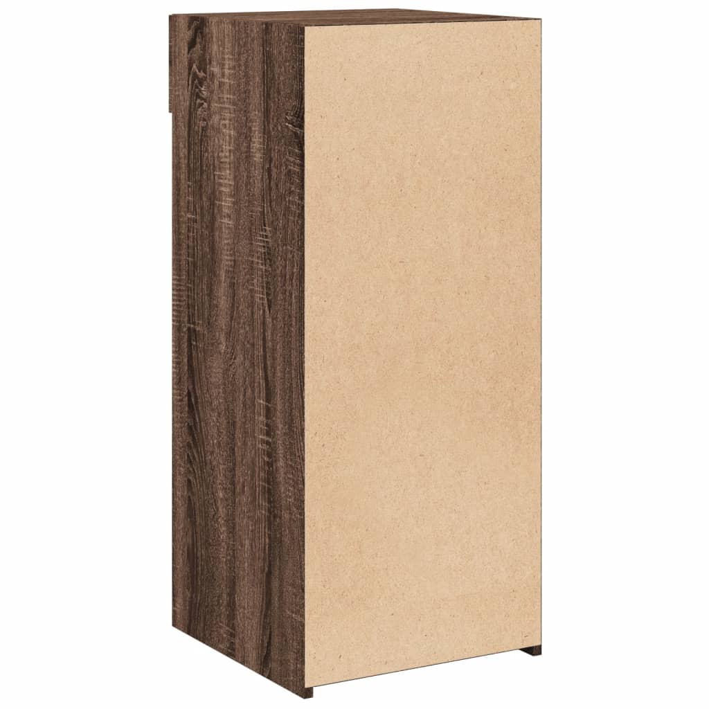 Side cabinet, brown oak, 40x42.5x93cm, engineered wood