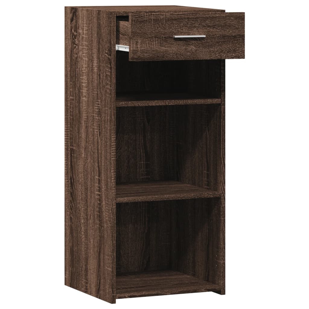 Side cabinet, brown oak, 40x42.5x93cm, engineered wood