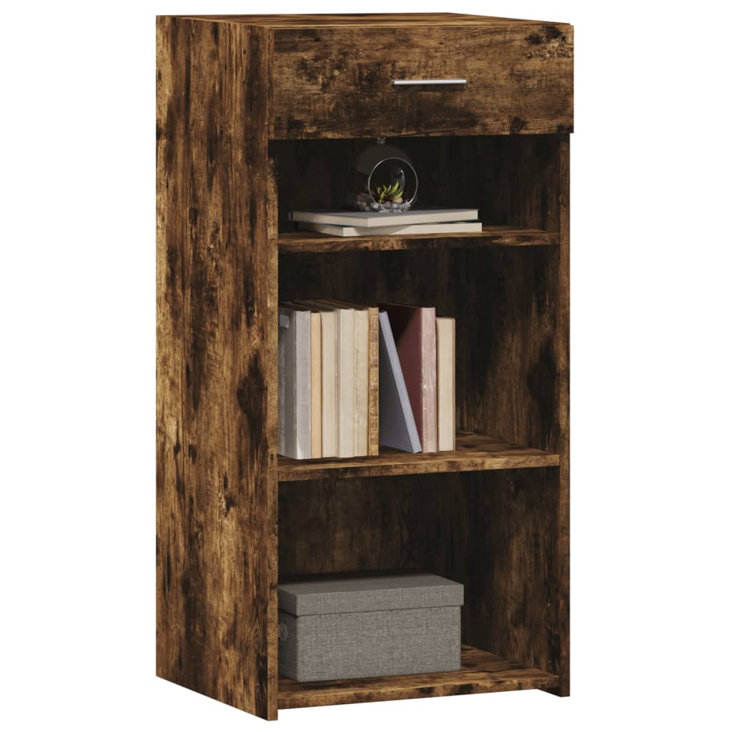 Side cabinet, smoked oak, 45x42.5x93cm, engineered wood