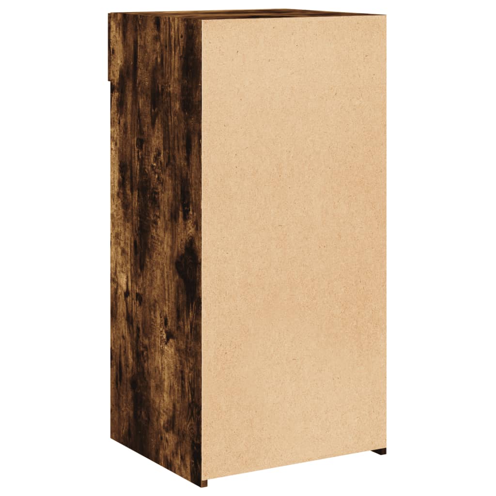 Side cabinet, smoked oak, 45x42.5x93cm, engineered wood