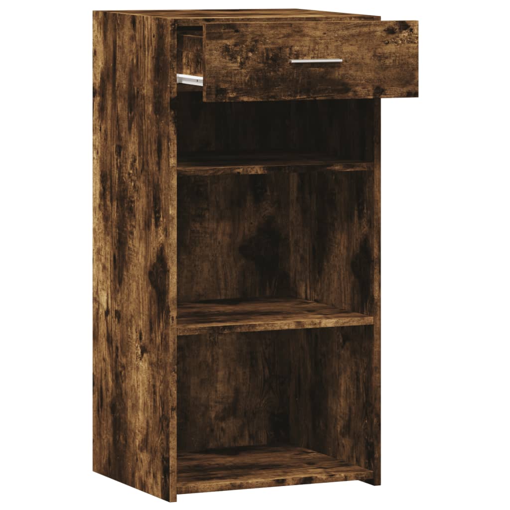 Side cabinet, smoked oak, 45x42.5x93cm, engineered wood