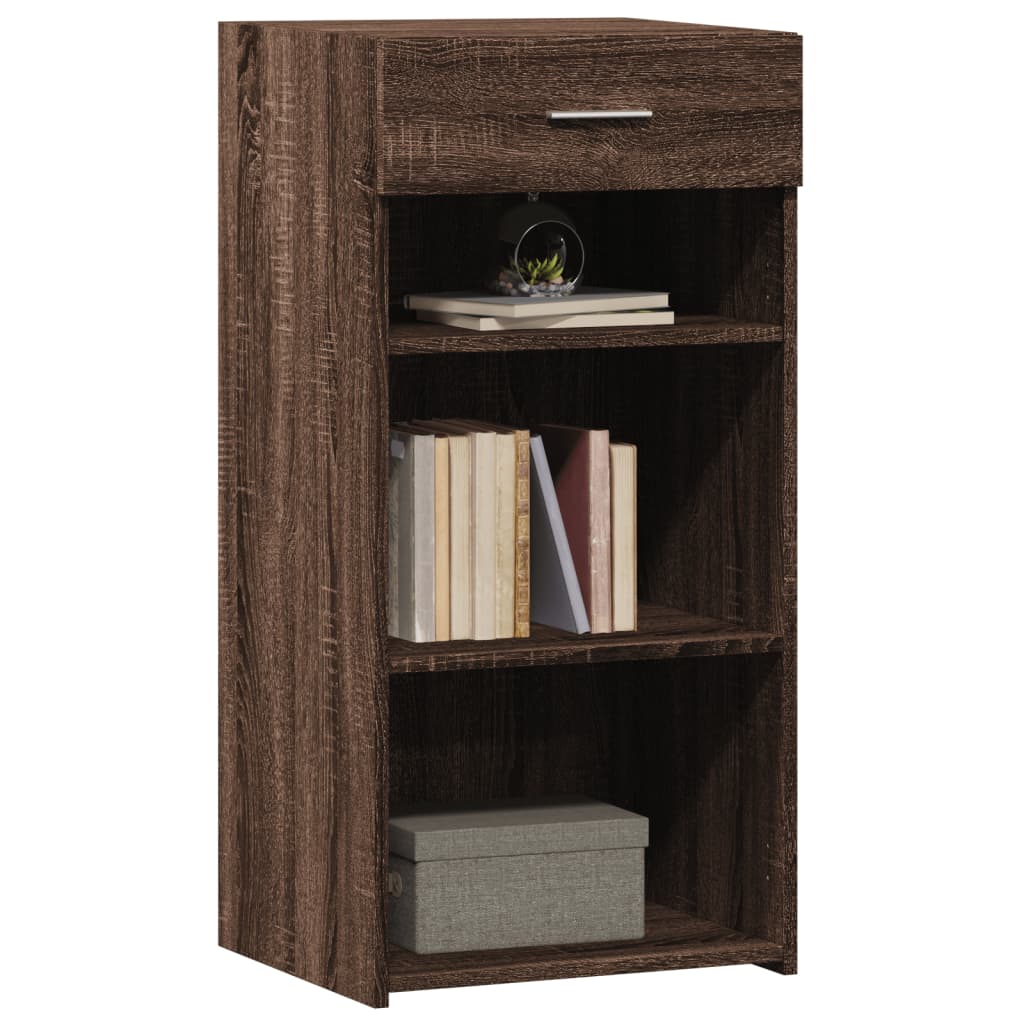 Side cabinet, brown oak, 45x42.5x93cm, engineered wood