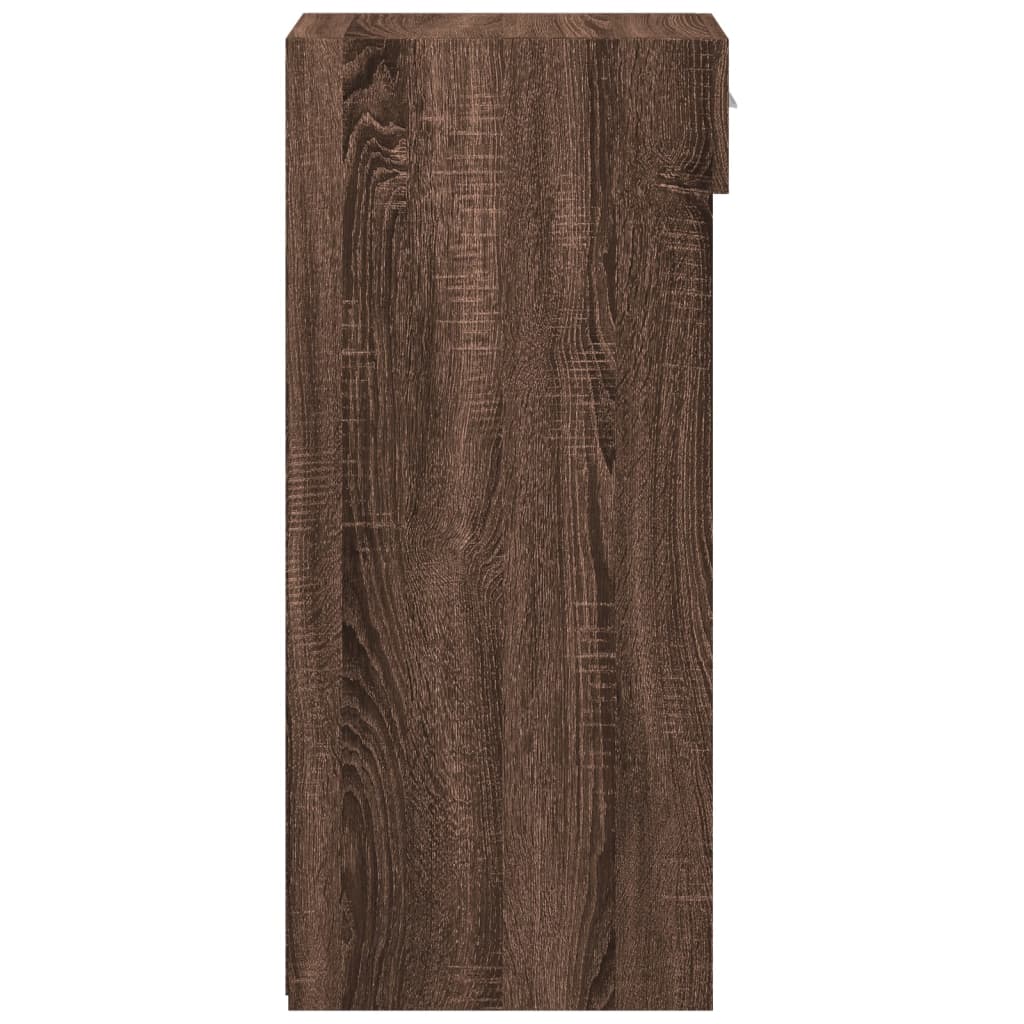 Side cabinet, brown oak, 45x42.5x93cm, engineered wood