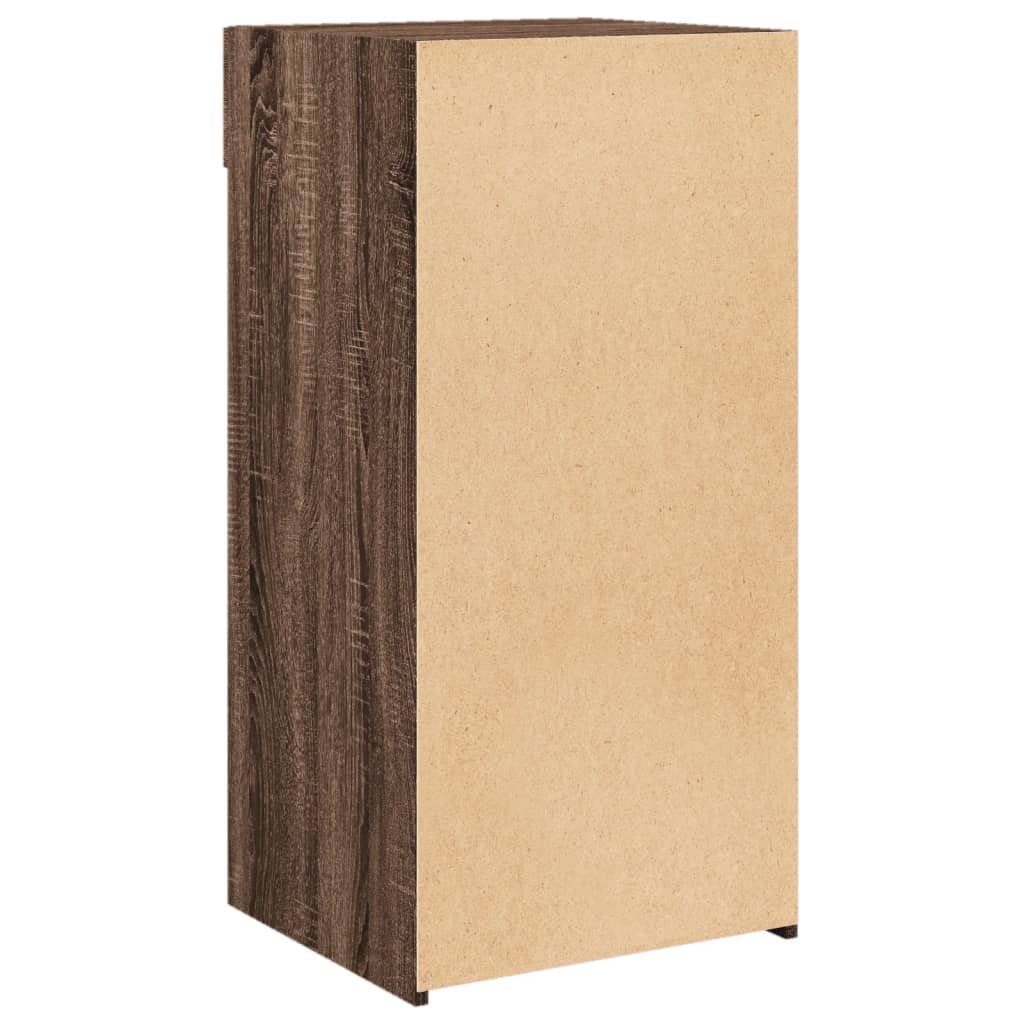 Side cabinet, brown oak, 45x42.5x93cm, engineered wood