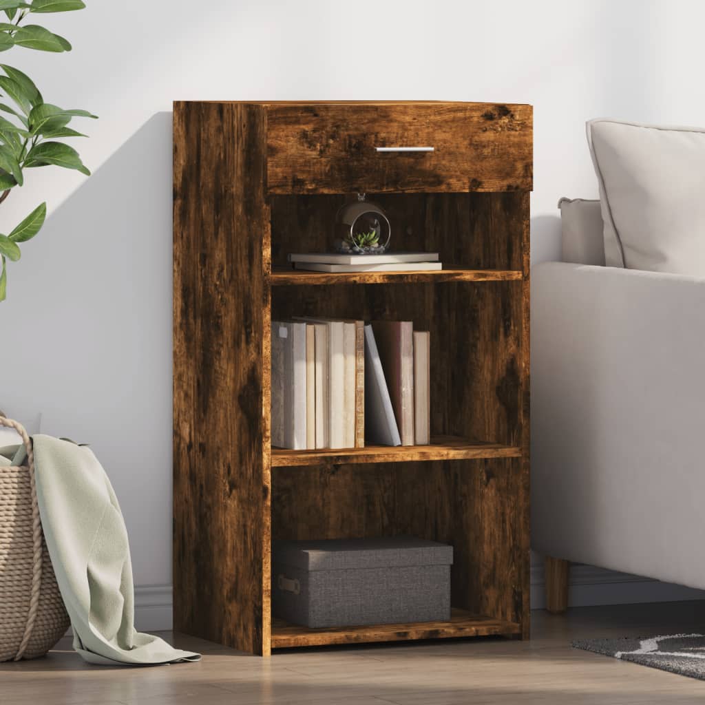 Side cabinet, smoky oak, 50x42.5x93cm, engineered wood