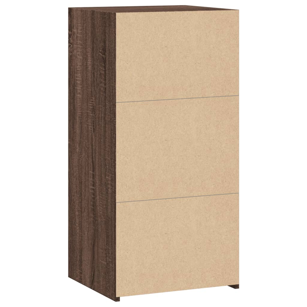 Sideboard, brown oak, 45x41x93cm, engineered wood