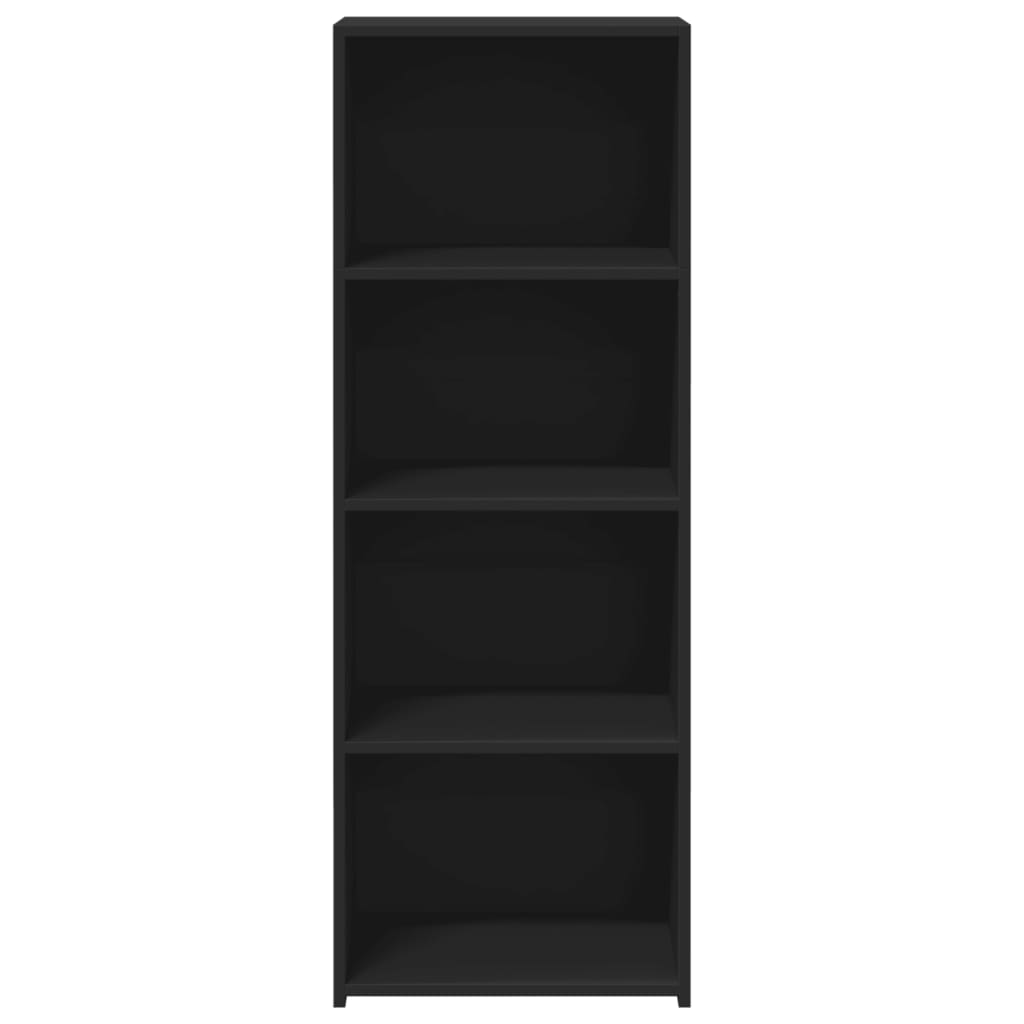 Chest of drawers, black, 45x41x124cm, engineered wood