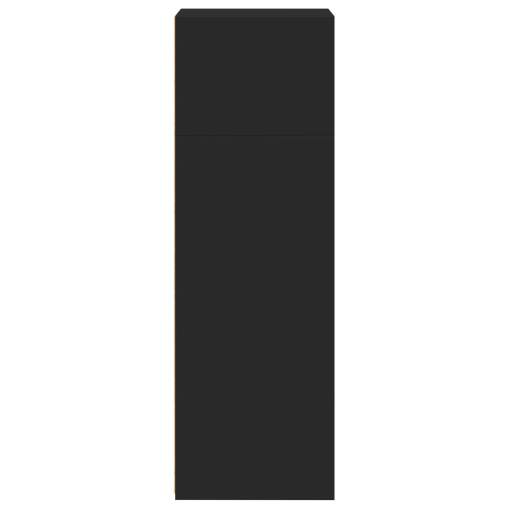 Chest of drawers, black, 45x41x124cm, engineered wood