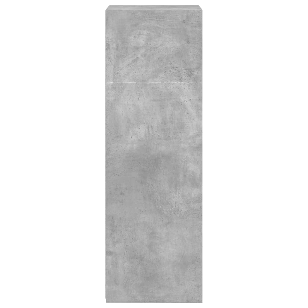 Kumode, betona pelēka krāsa, 45x41x124cm, apstrādāta koksne