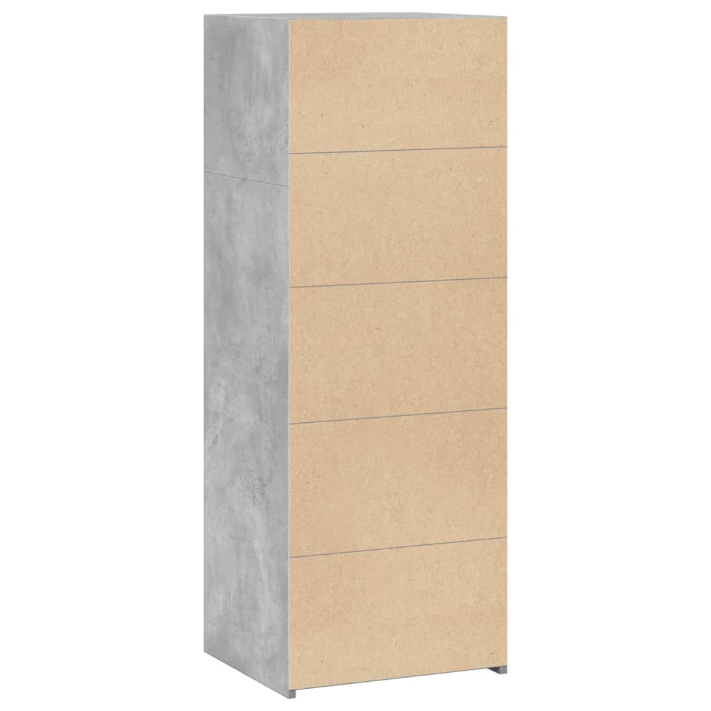 Kumode, betona pelēka krāsa, 45x41x124cm, apstrādāta koksne