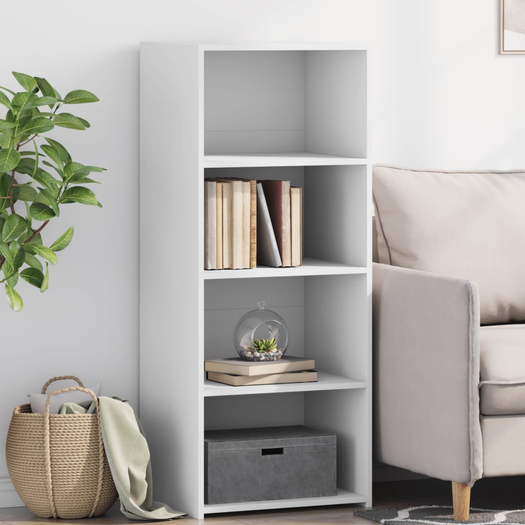 Chest of drawers, white, 50x41x124cm, engineered wood