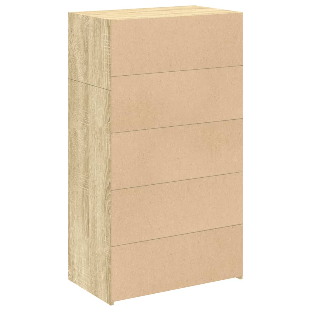 Chest of drawers, Sonoma oak, 70x41x124cm, engineered wood