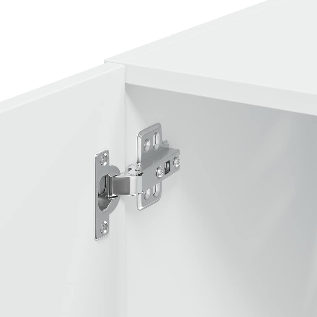 Narrow storage cabinet, white, 30x42.5x225cm, wood