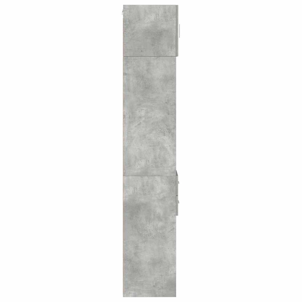 Siaura spintelė daiktams, betono pilka, 30x42,5x225cm, mediena