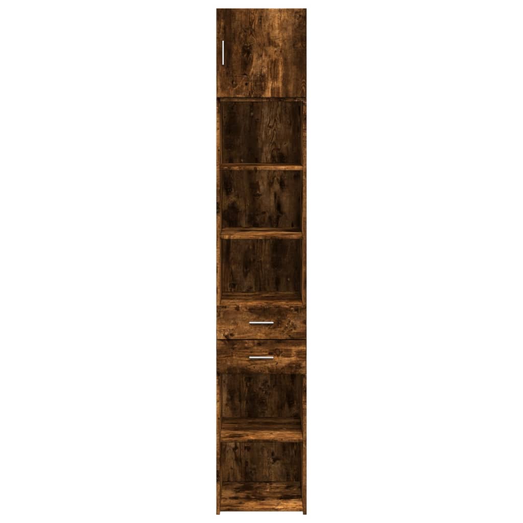 Šaurs skapis mantām, dūmu krāsas, 40x42,5x225cm, koks