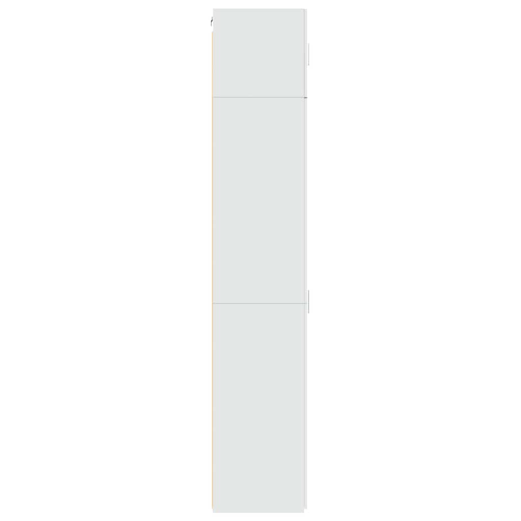 Narrow storage cabinet, white, 50x42.5x225cm, wood