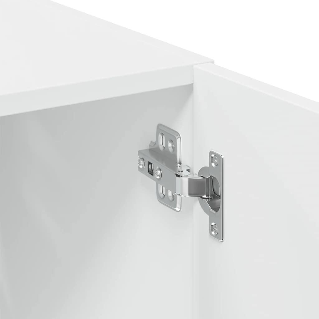 Narrow storage cabinet, white, 50x42.5x225cm, wood