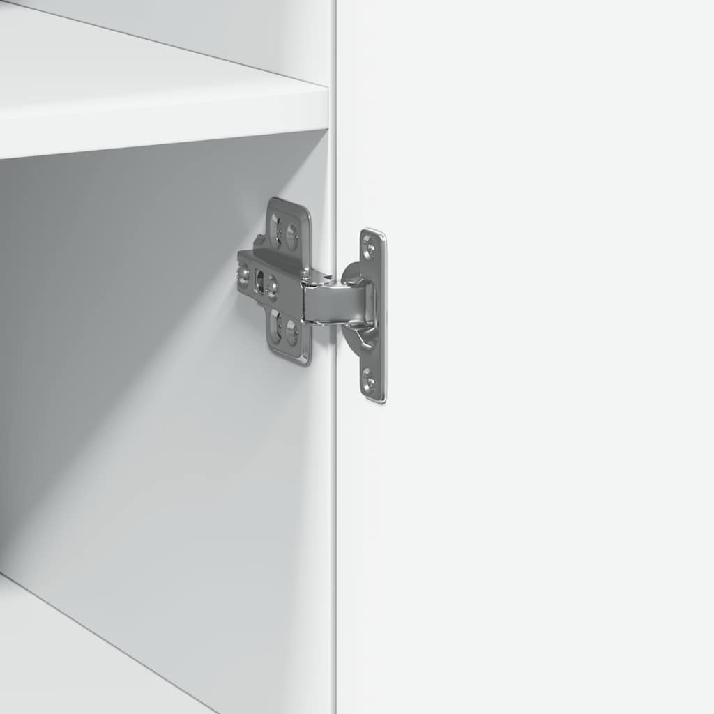 Narrow storage cabinet, white, 50x42.5x225cm, wood