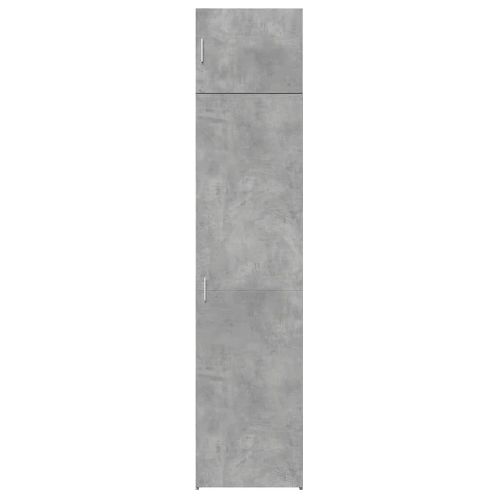 Siaura spintelė daiktams, betono pilka, 50x42,5x225cm, mediena