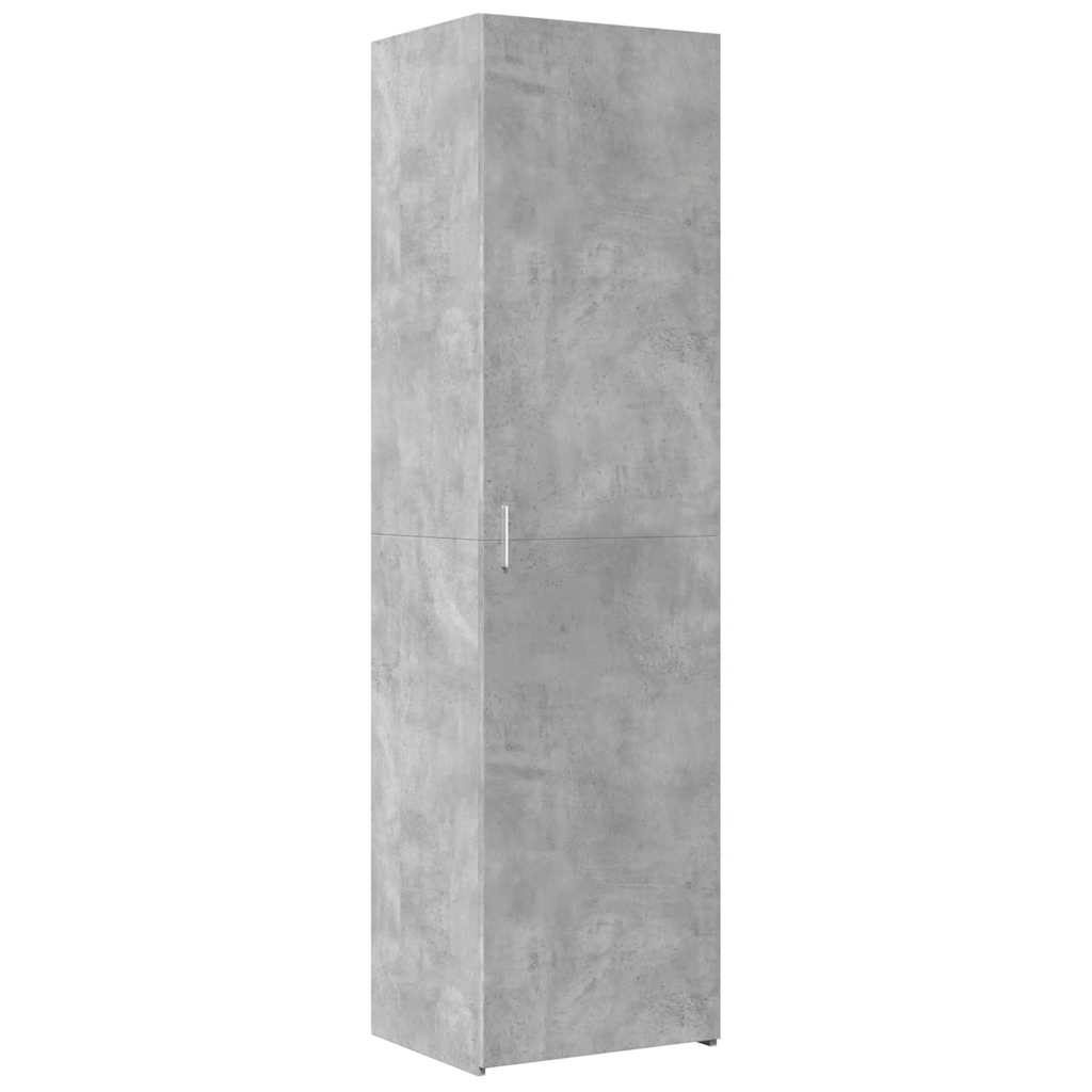 Siaura spintelė daiktams, betono pilka, 50x42,5x225cm, mediena
