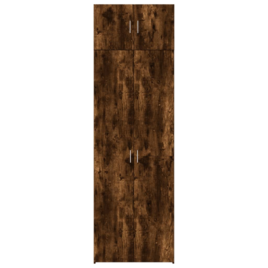 Smoked storage cabinet, 70x42.5x225cm, processed wood