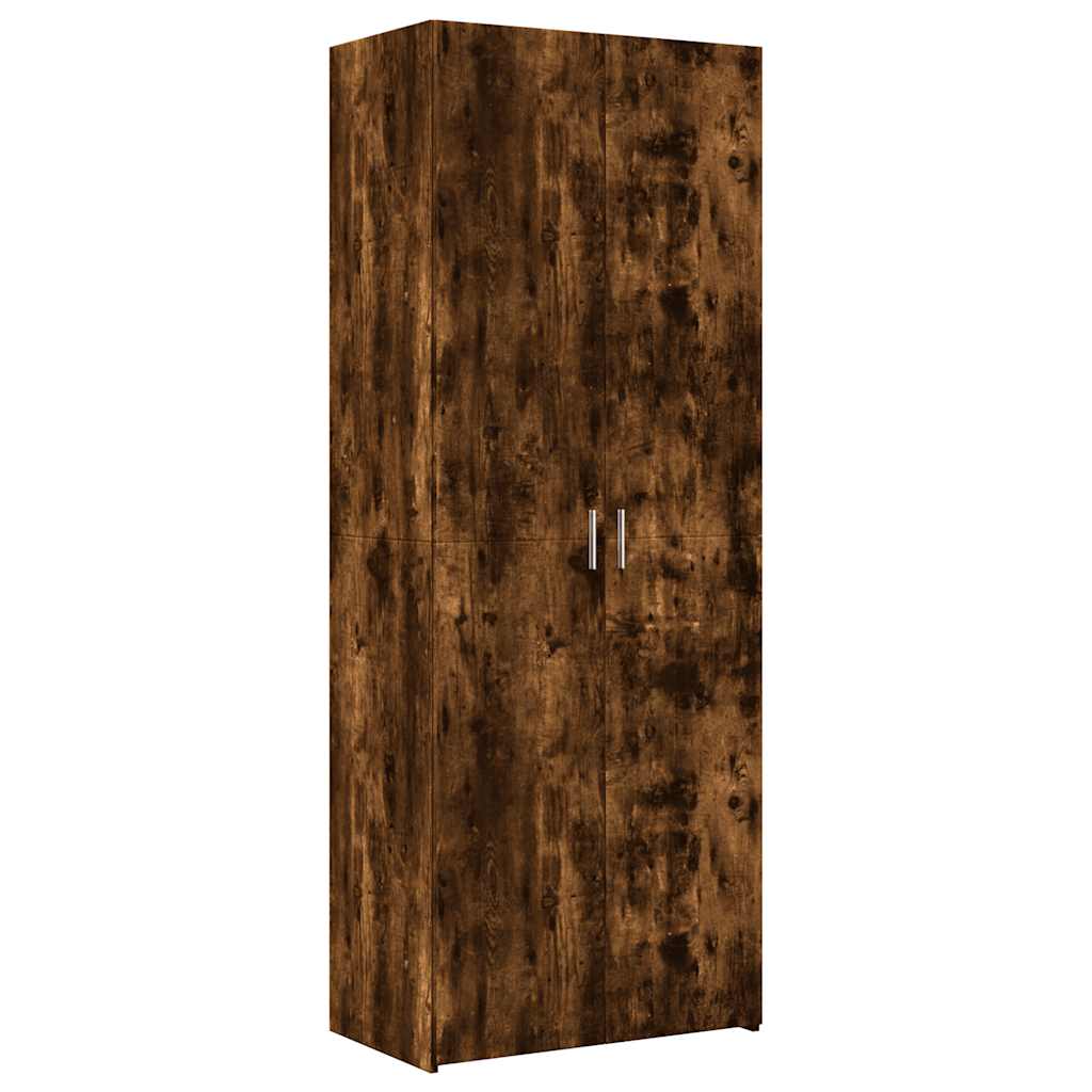Smoked storage cabinet, 70x42.5x225cm, processed wood