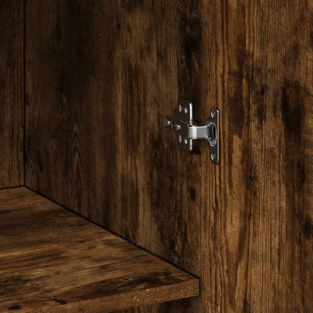 Smoked storage cabinet, 70x42.5x225cm, processed wood