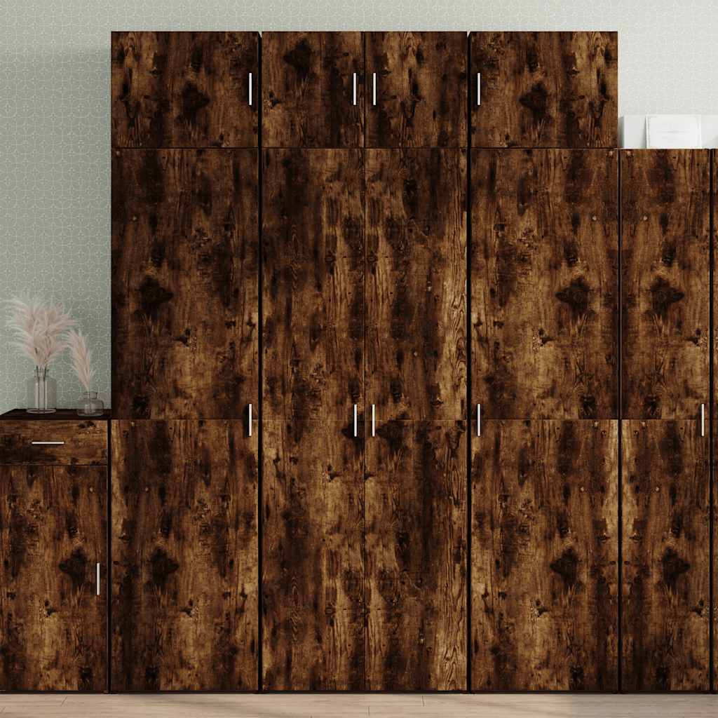 Smoked storage cabinet, 70x42.5x225cm, processed wood