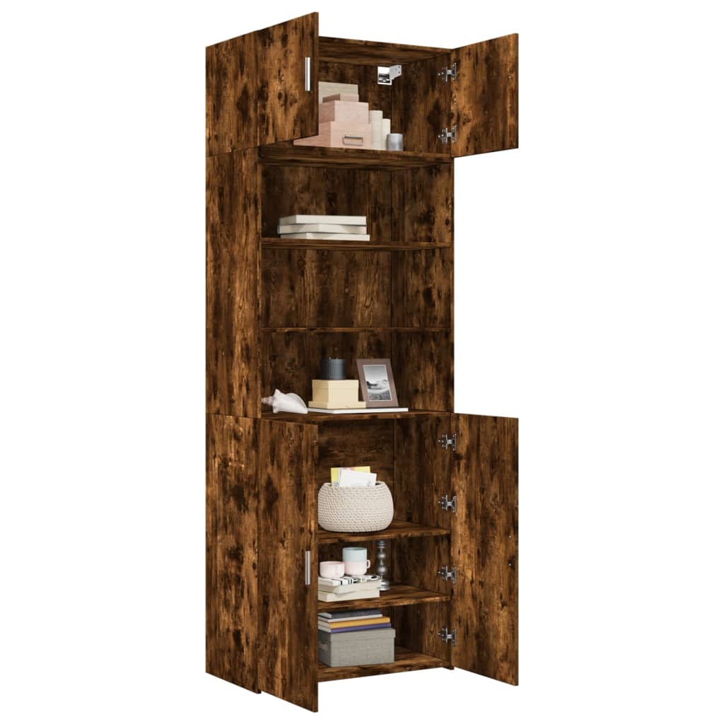 Cabinet for items, smoky, 80x42.5x225cm, treated wood