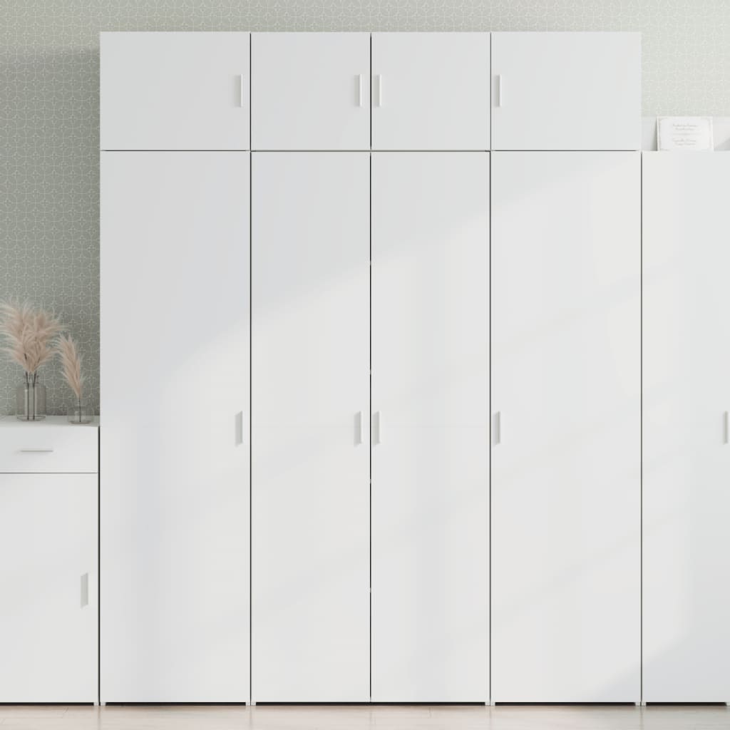 Cabinet, white, 80x42.5x225cm, engineered wood
