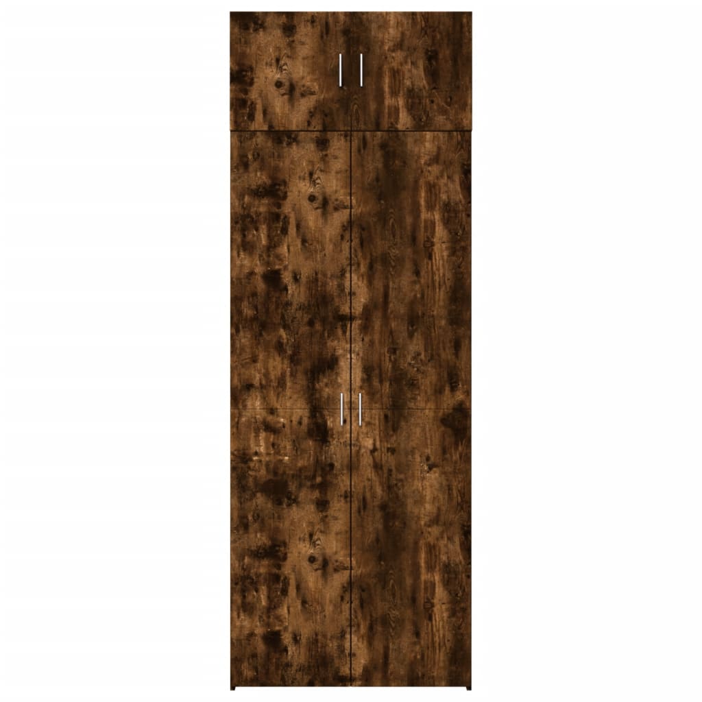 Skapis mantām, dūmu pelēks, 80x42,5x225cm, apstrādāta koksne