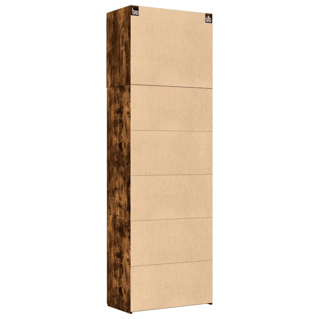 Chest of drawers, smoke oak, 80x42.5x249cm, engineered wood